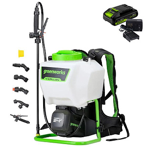Опрыскиватель аккумуляторный Greenworks 24V G24BSPII (1хАКБ 2Ач и ЗУ)