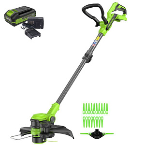 Триммер аккумуляторный Greenworks 40V G40LT331 (1хАКБ 2Ач и ЗУ) 33 см