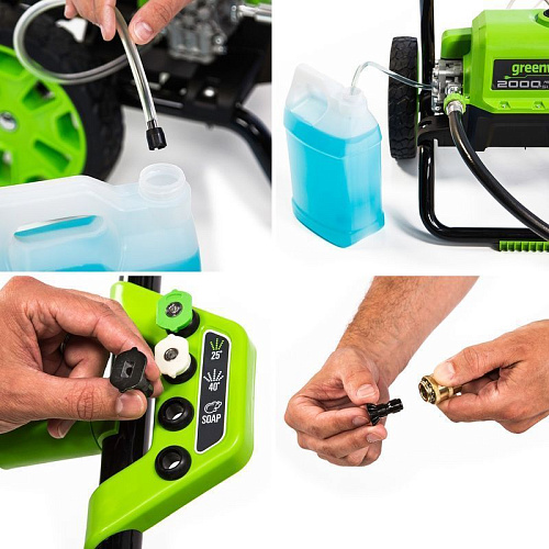 Мойка высокого давления Greenworks GPW2000 1800Вт 140бар