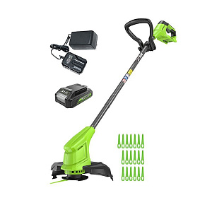 Триммер аккумуляторный Greenworks 24V G24LT251 (1хАКБ 2Ач и ЗУ) 25см