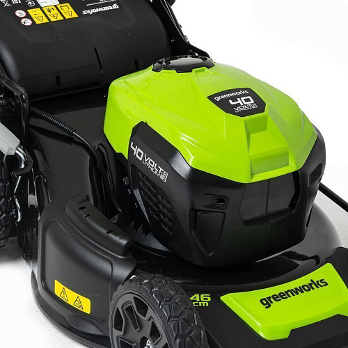 Газонокосилка аккумуляторная Greenworks 40V GD40LM46SPK4 (1хАКБ 4Ач) 46см самоходная