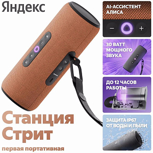 Умная колонка Яндекс Станция Стрит оранжевый YNDX-00030ORG